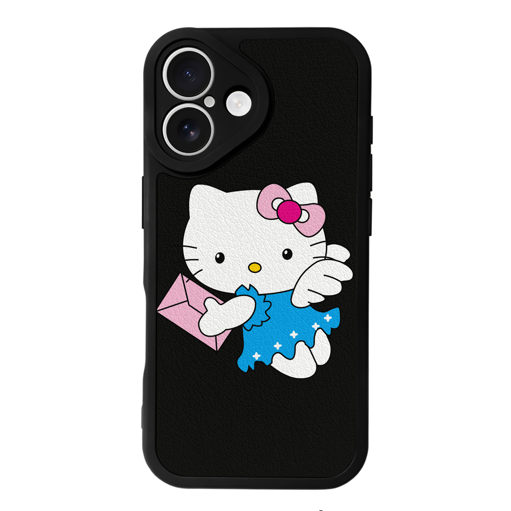 （画像用） Hello Kitty ハローキティ 【iPhone 16シリーズ対応】シリコンスマホケース（レザー調） 材質：シリコン